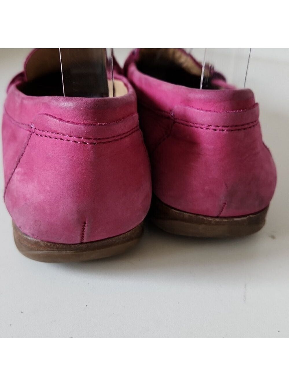 GEOX | Respira Fuchsia Pink Suede Loafers Sz 37 - Picture 6 of 7